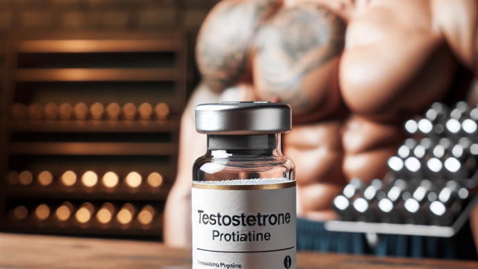 Propionato de testosterona en preparación para sesiones fotográficas