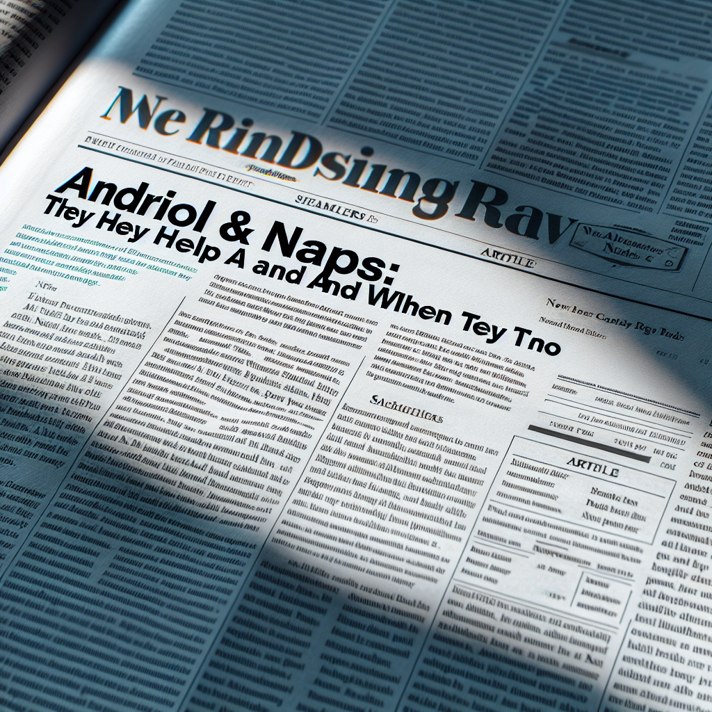 Andriol y siestas: cuándo ayudan y cuándo no