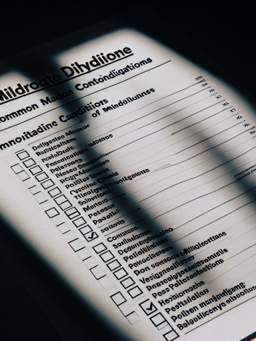 Contraindicaciones frecuentes de Mildronate Dihydricume (checklist)