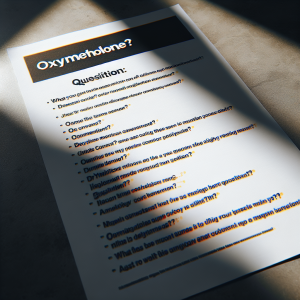 Oximetolona y medicamentos comunes: lista de preguntas para tu médico